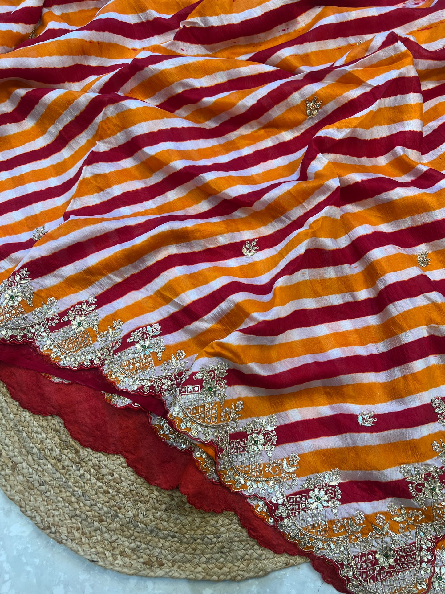 Pure Tussar Silk Lehriya