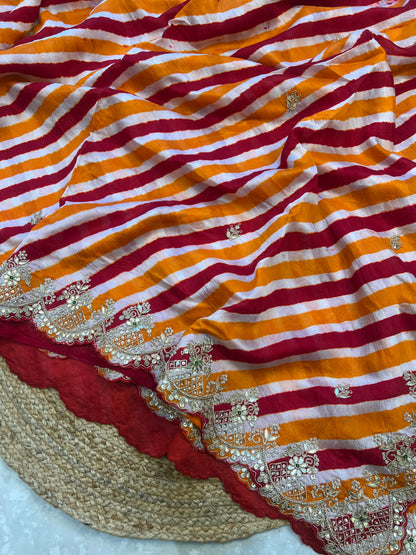 Pure Tussar Silk Lehriya