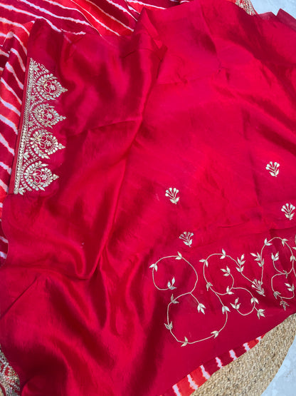 Pure Tussar Silk Lehriya