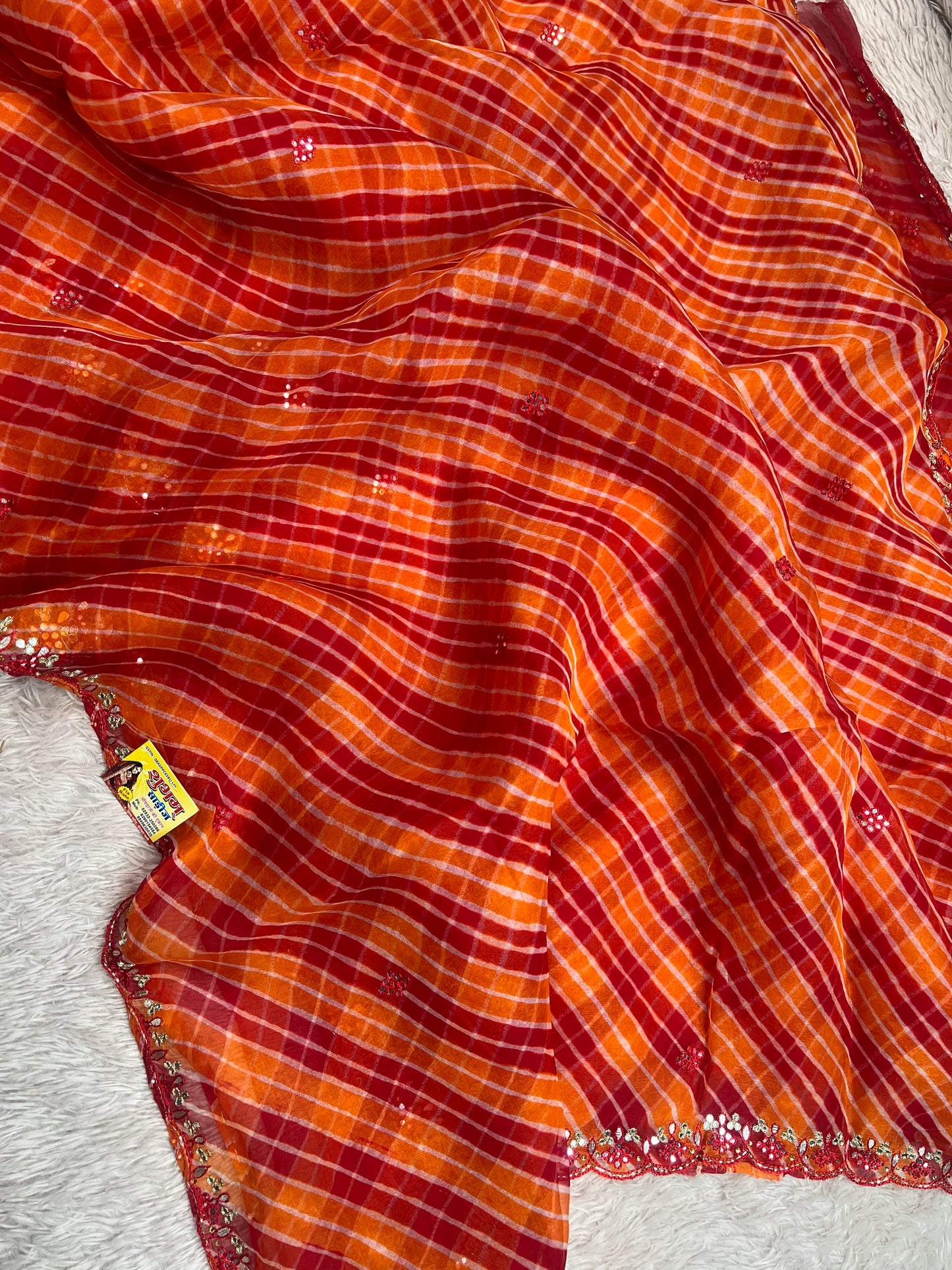 Pure Organza Lehriya Saree