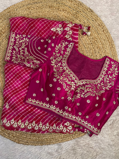 Pure Organza Lehriya ❤️