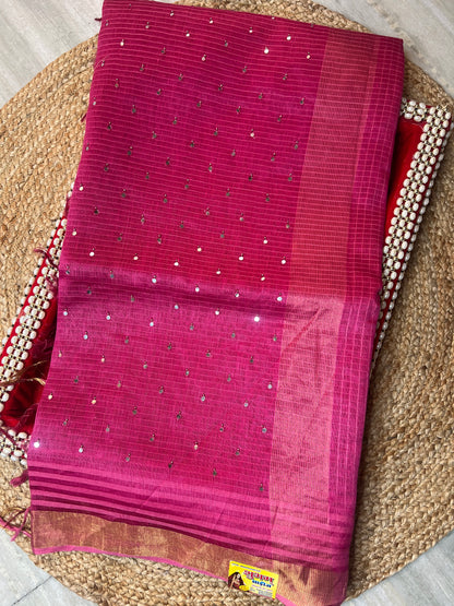 Pure Linen Saree