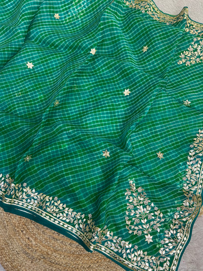 Pure Organza Lehriya