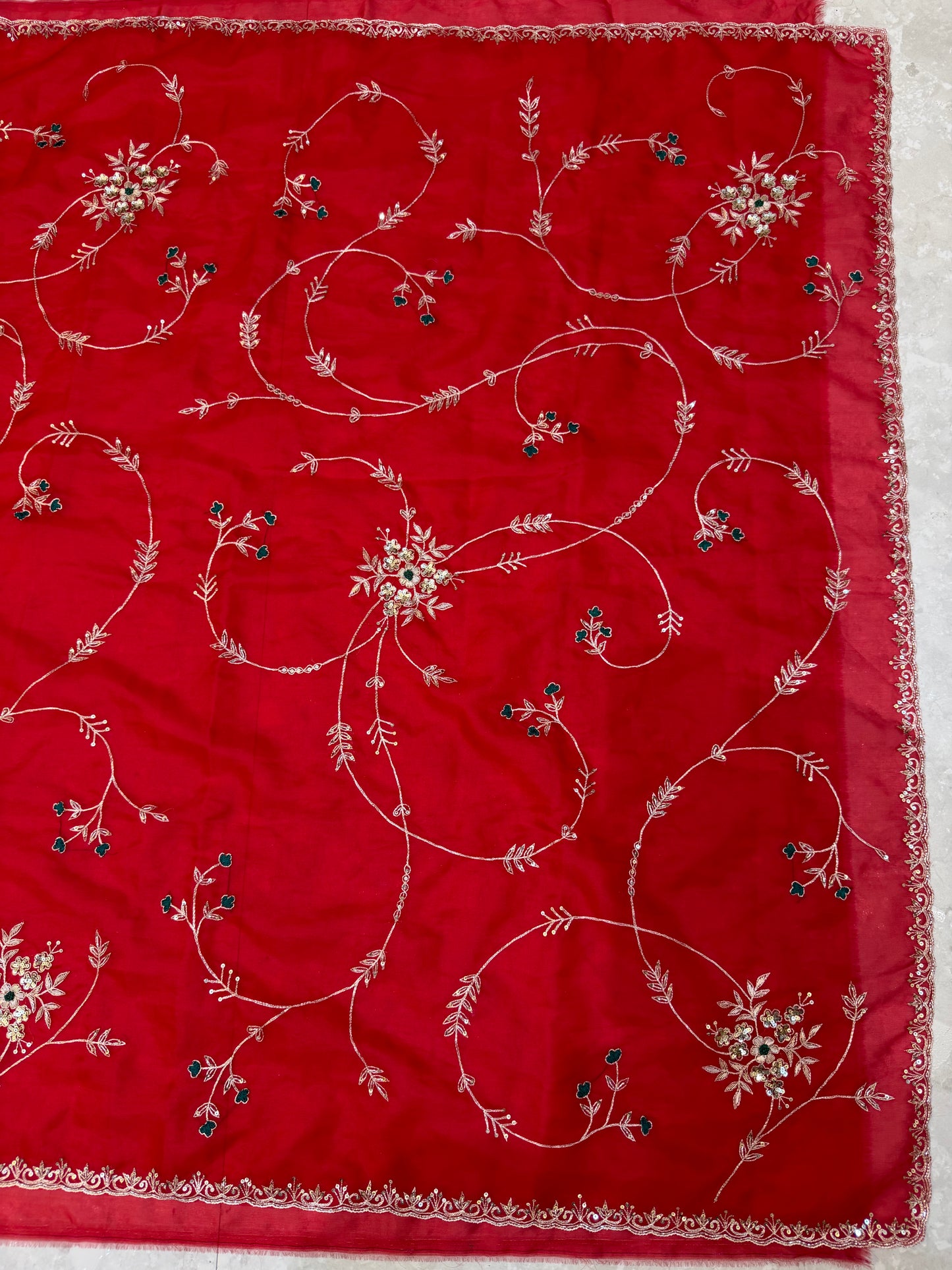 Vintage Work Saree