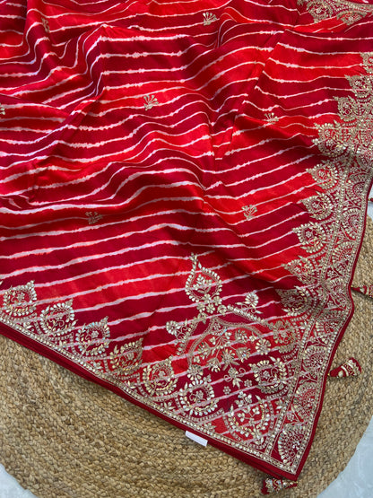 Pure Tussar Silk Lehriya