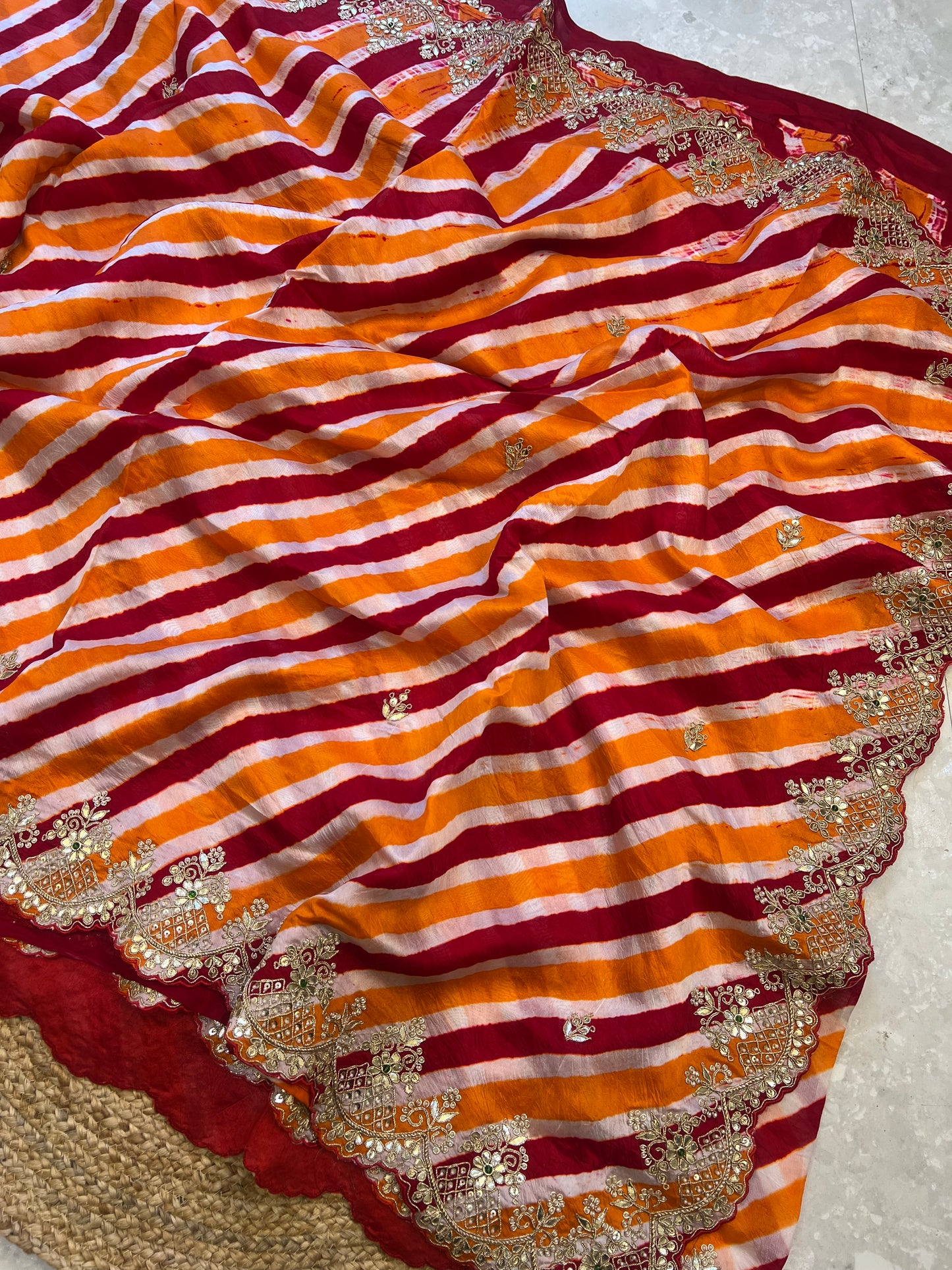 Pure Tussar Silk Lehriya