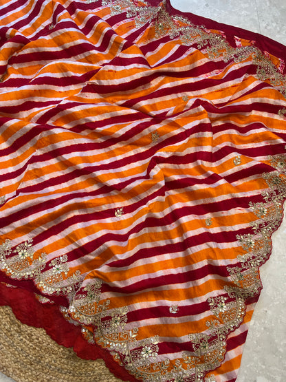 Pure Tussar Silk Lehriya