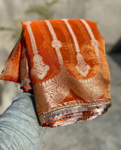 Tissue Crush Banarasi Saree