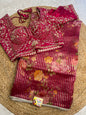 Pure organza silk saree