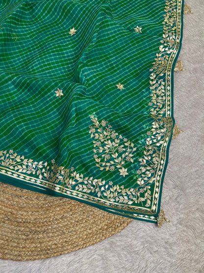Pure Organza Lehriya
