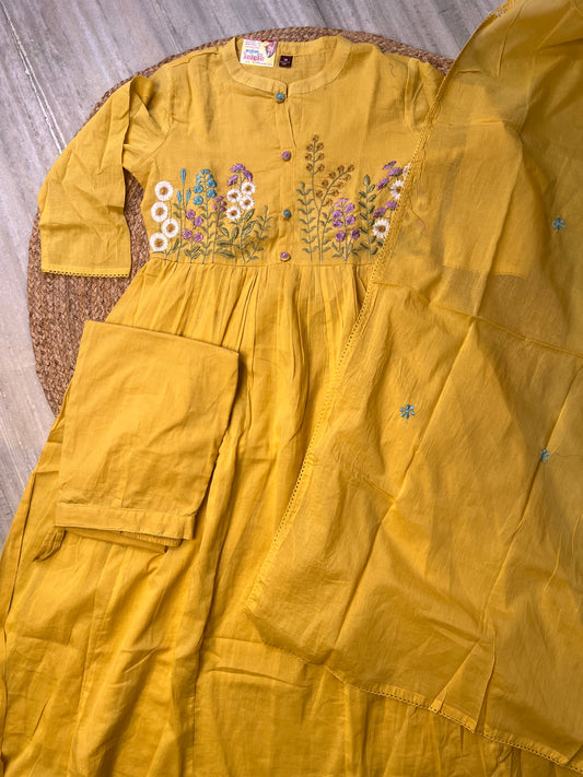 Pure Cotton 3 Piece Suit Set