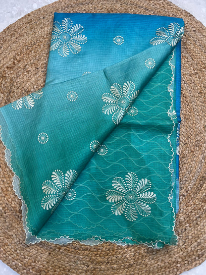 Kota Embroidery Saree