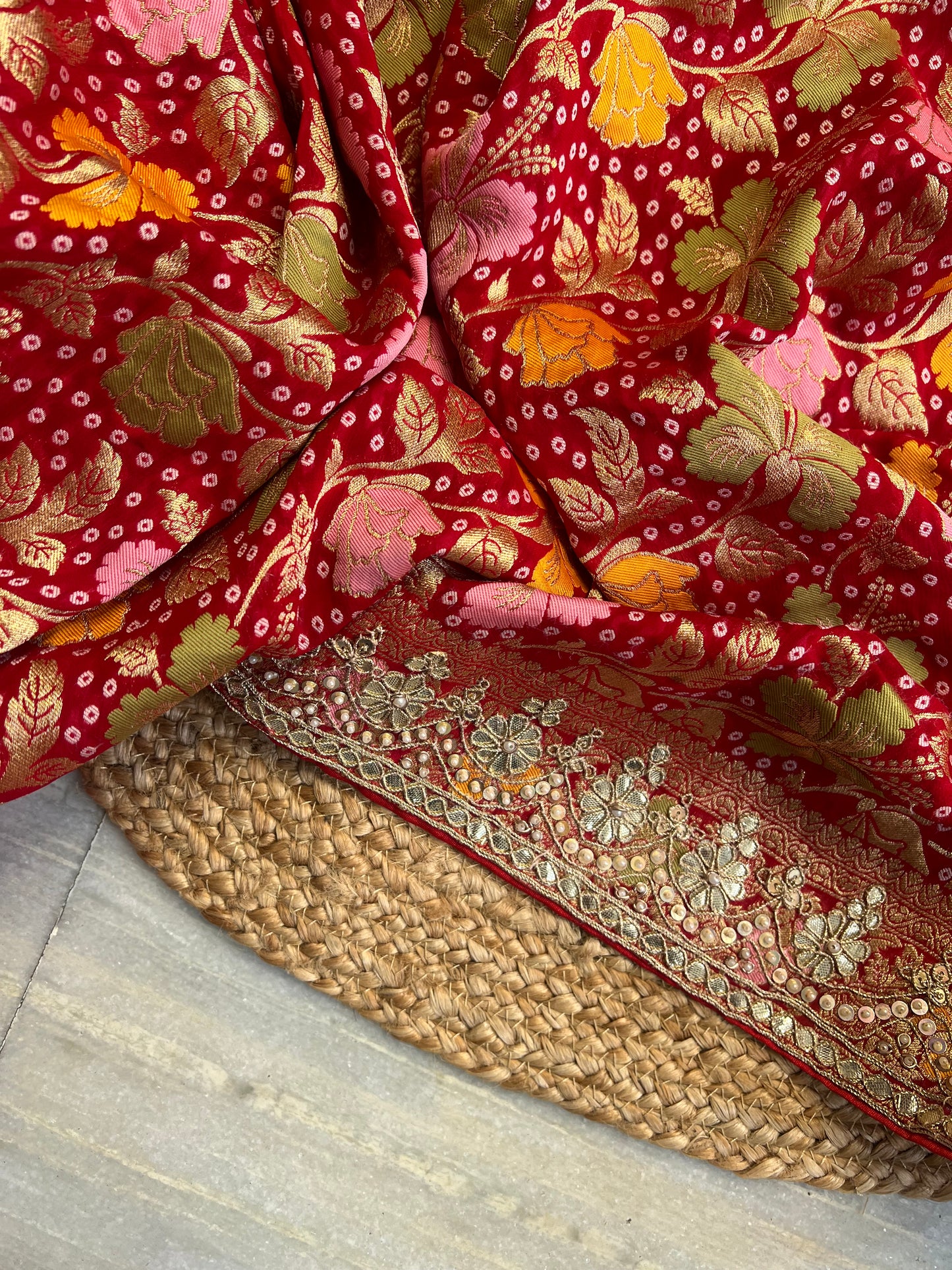 Banarasi Georgette Khaddi x Gotapatti Saree ❤️
