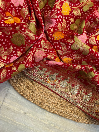 Banarasi Georgette Khaddi x Gotapatti Saree ❤️