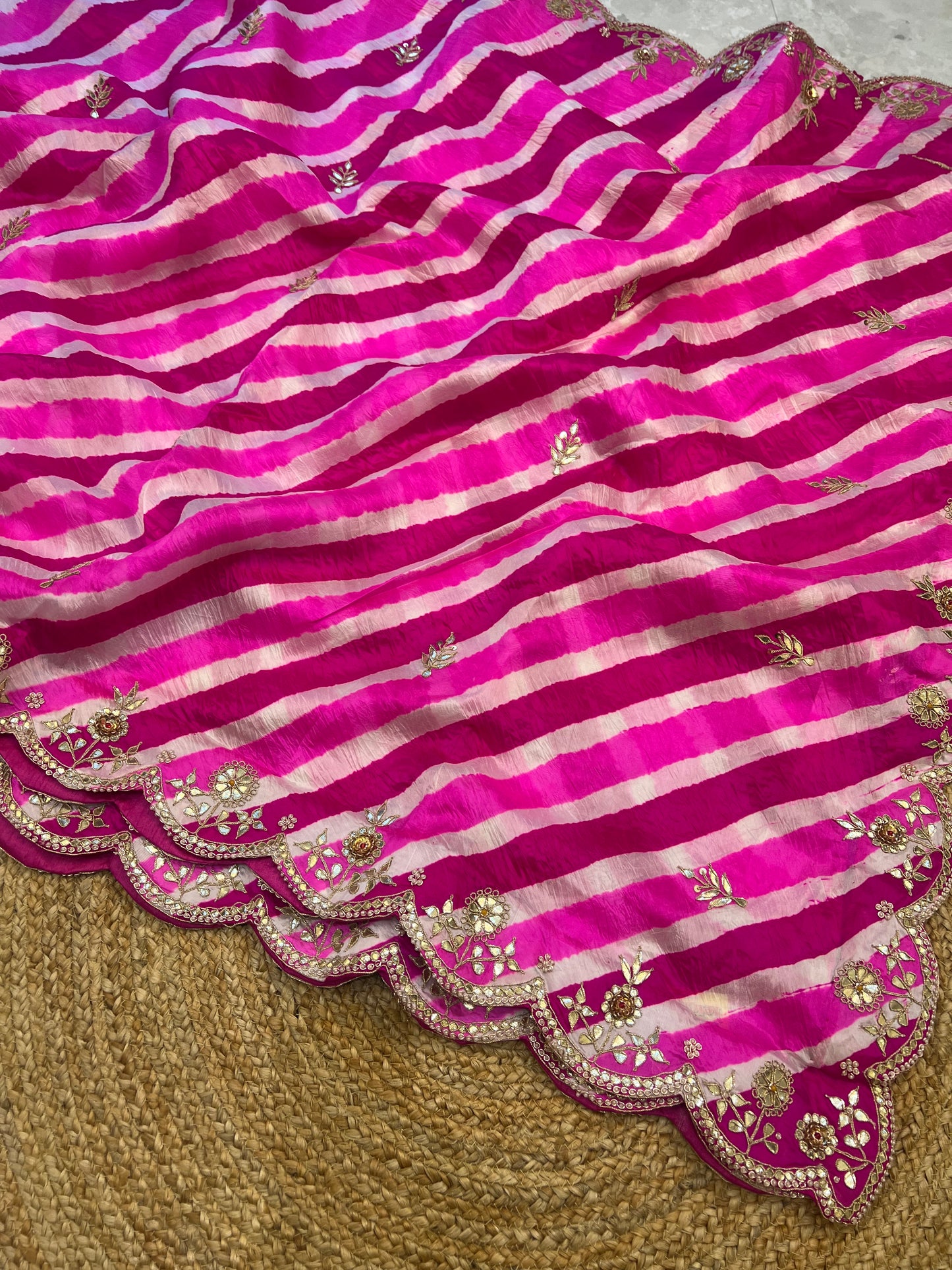 Pure Tussar Silk Lehriya