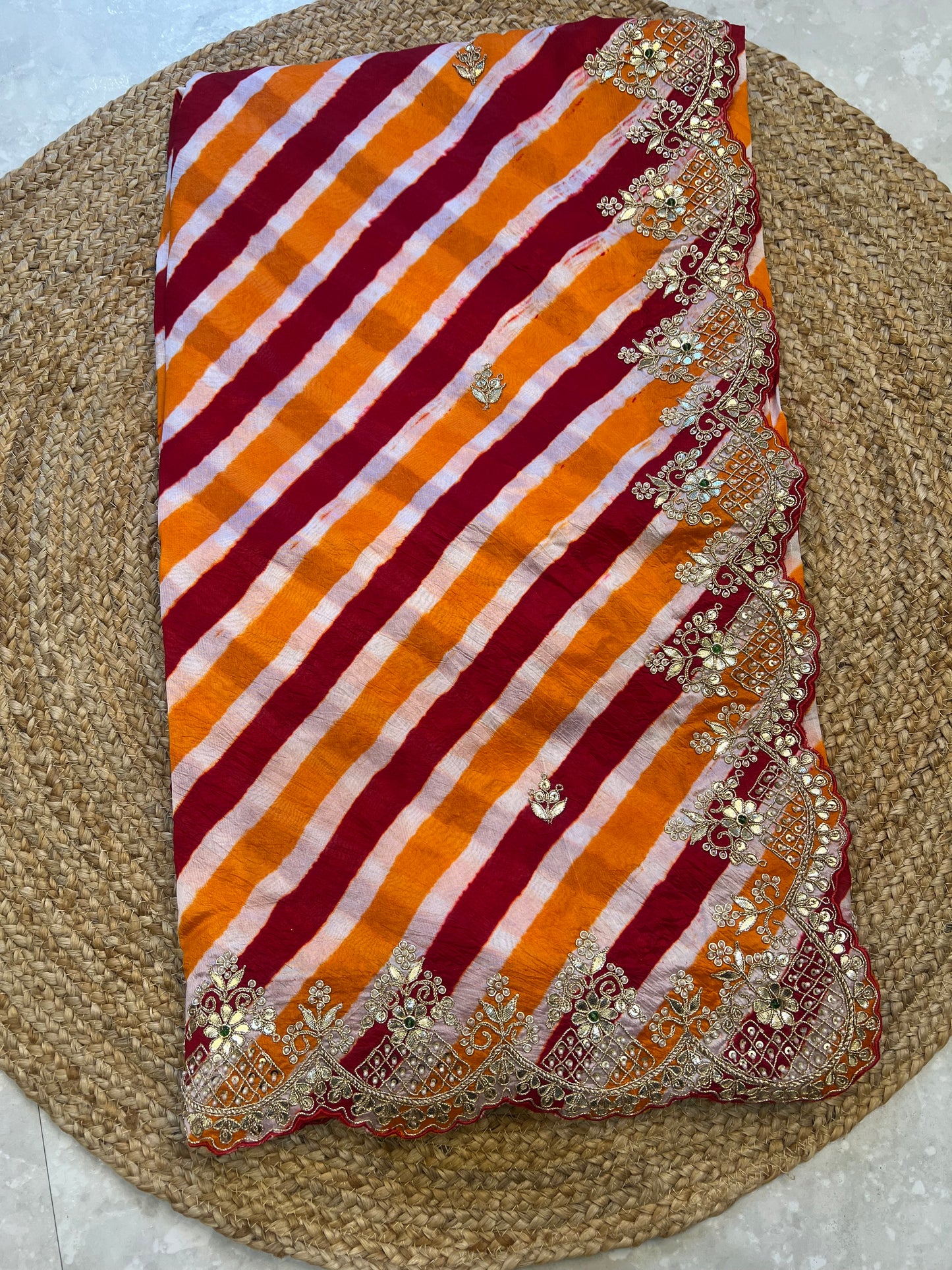 Pure Tussar Silk Lehriya