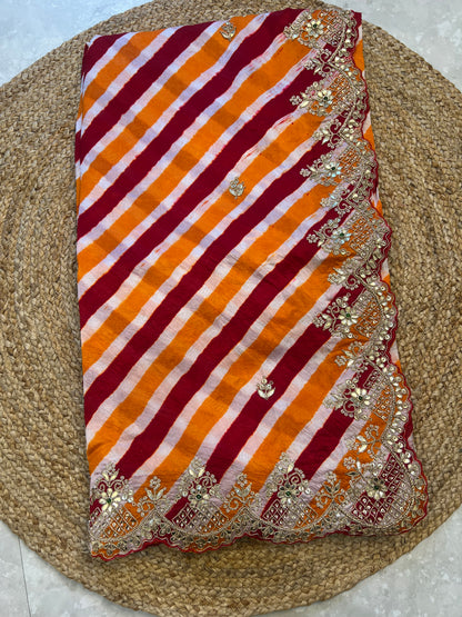 Pure Tussar Silk Lehriya