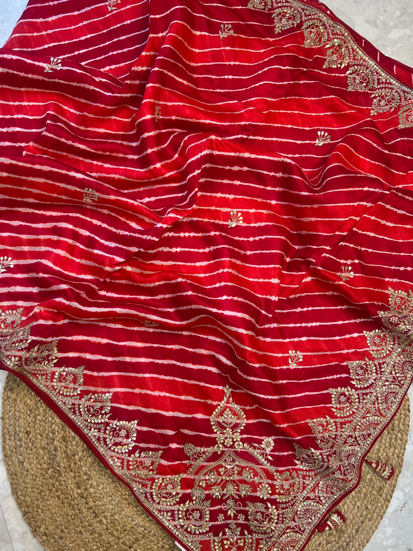 Pure Tussar Silk Lehriya