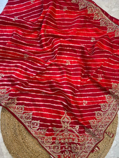 Pure Tussar Silk Lehriya