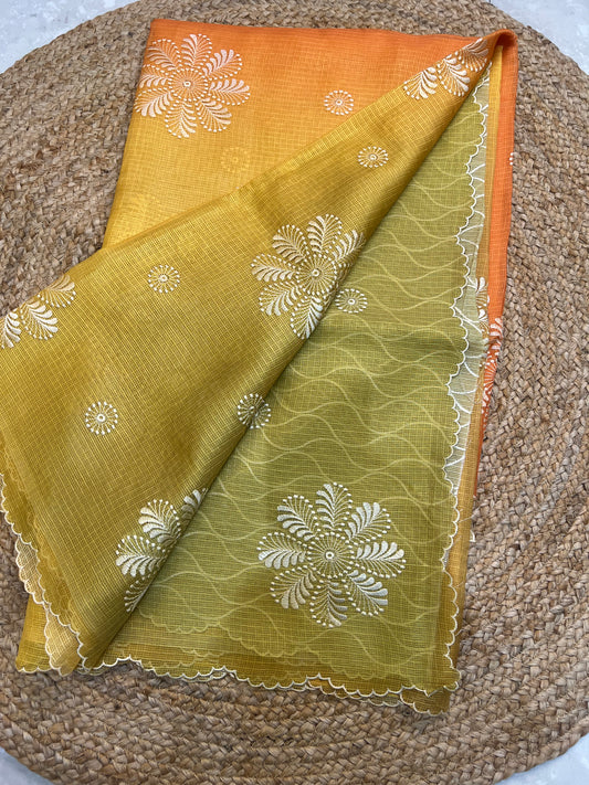 Kota Embroidery Saree