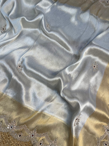 Golden Silver Saree
