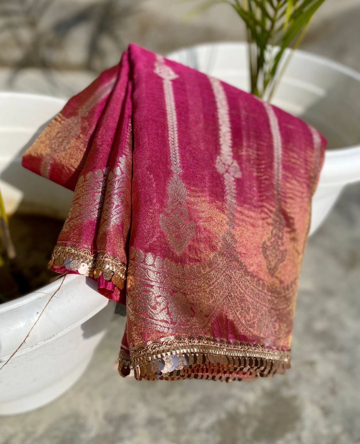 Tissue Crush Banarasi Saree