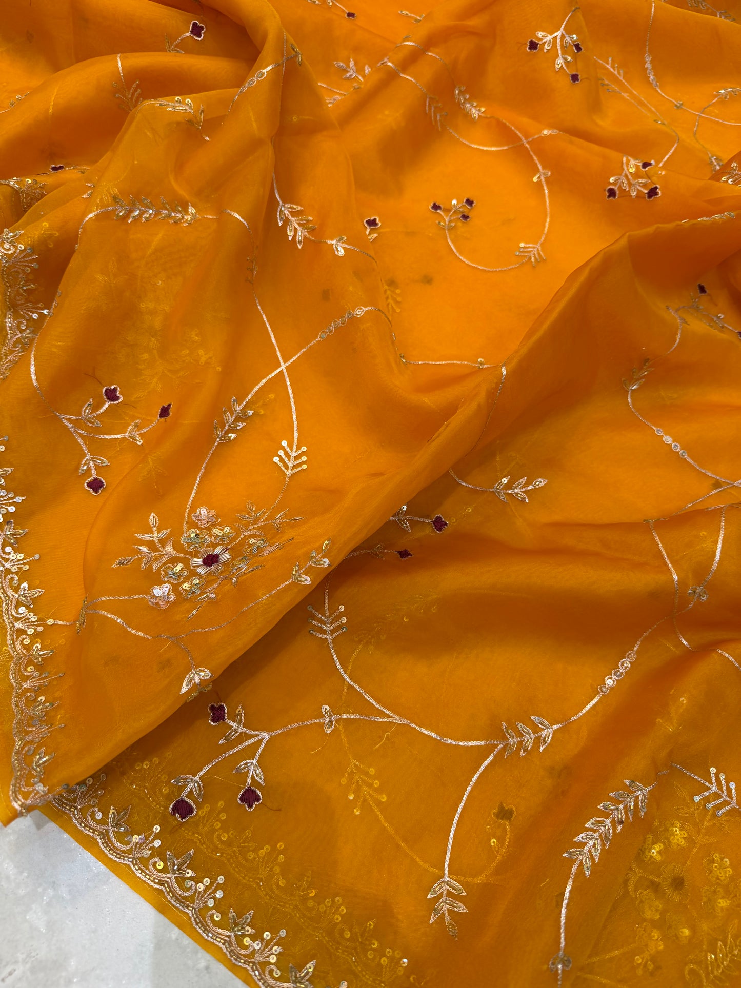 Vintage Work Saree