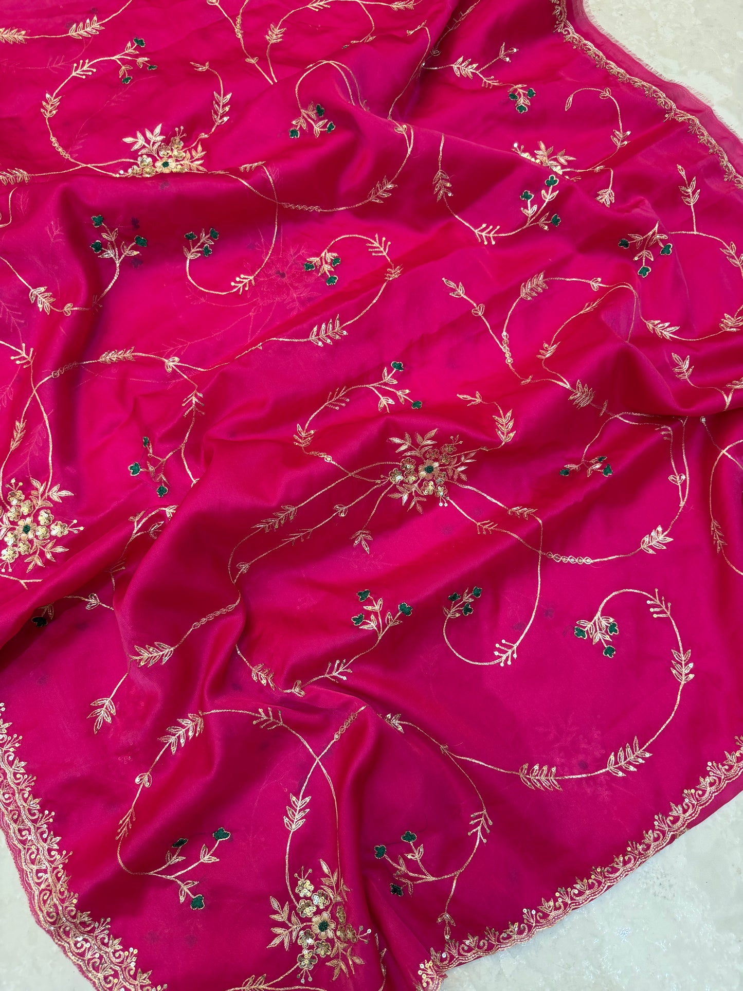 Vintage Work Saree