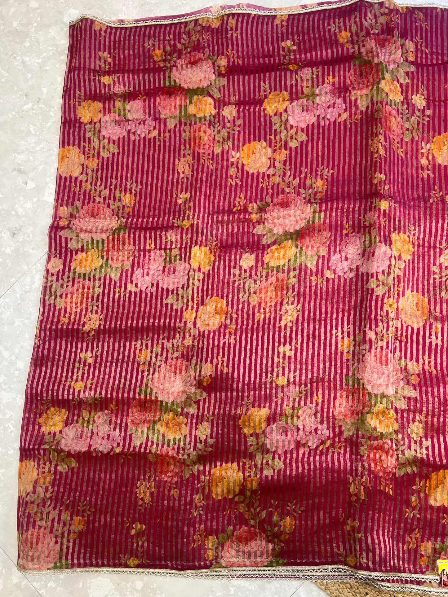 Pure organza silk saree