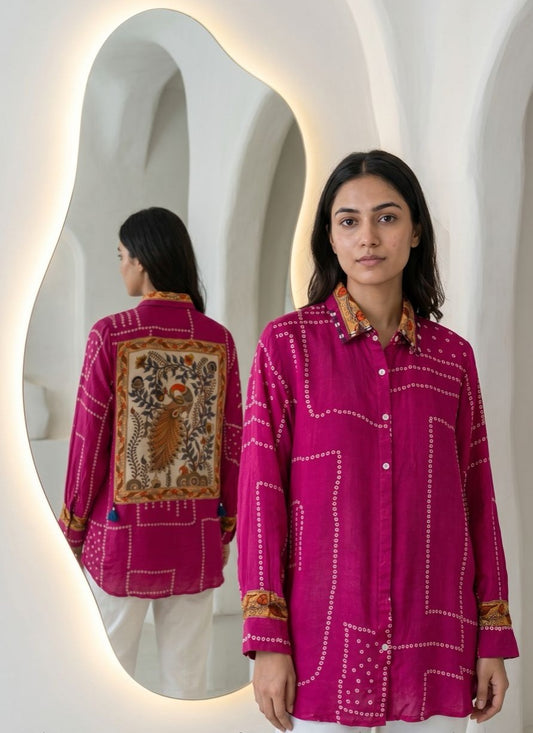 Bandhani Kalamkaari Print Shirt