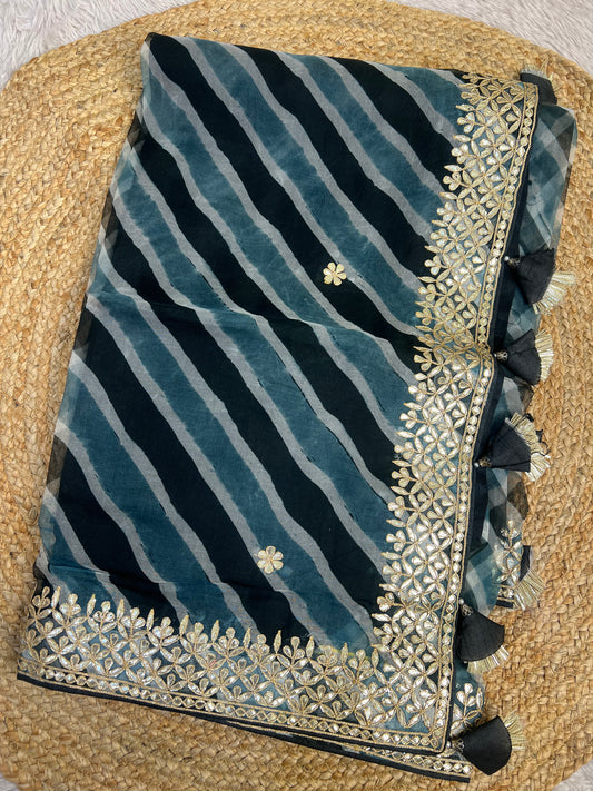 Pure Organza Lehriya