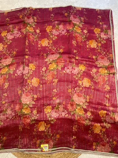 Pure organza silk saree