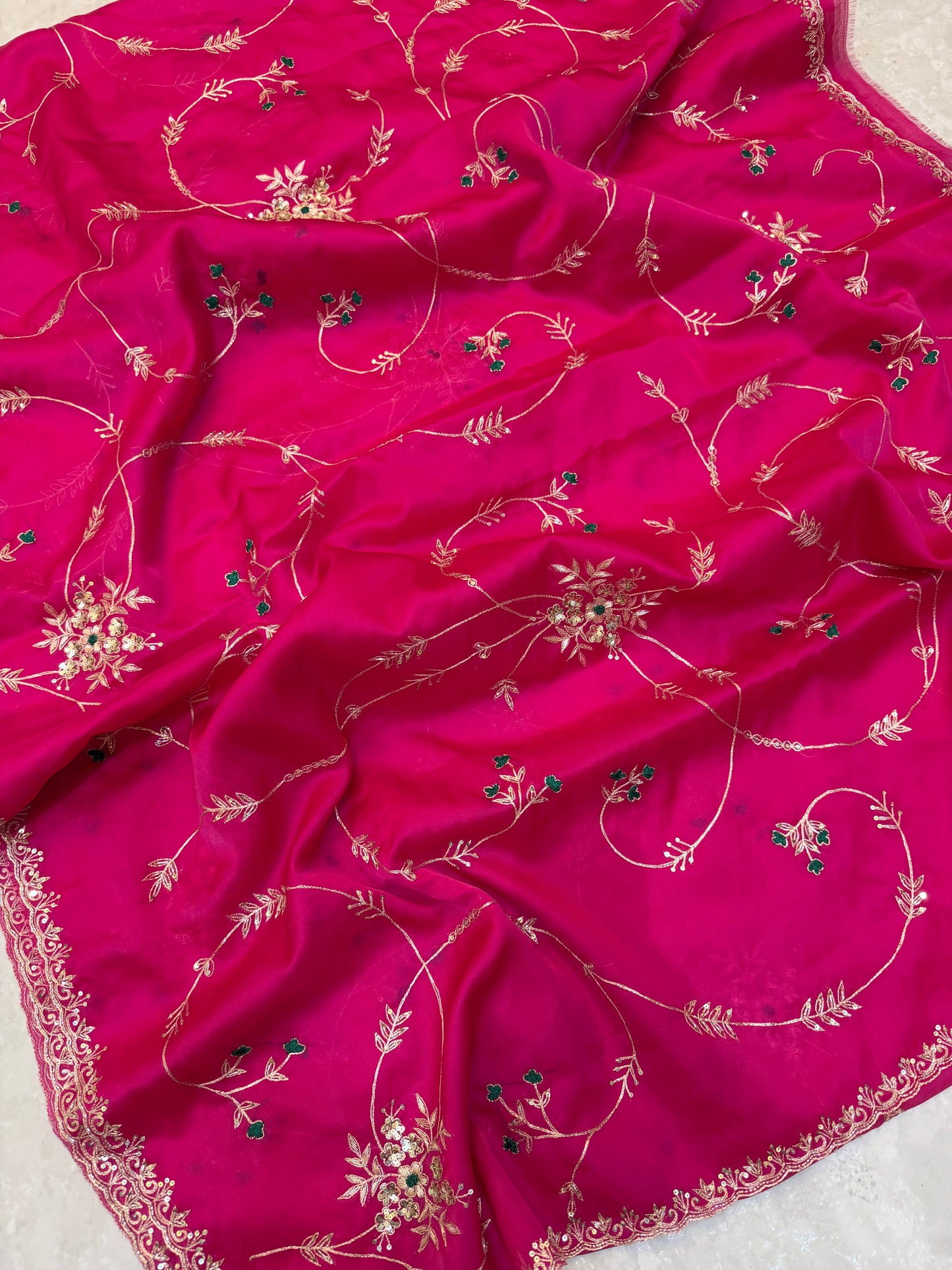 Vintage Work Saree