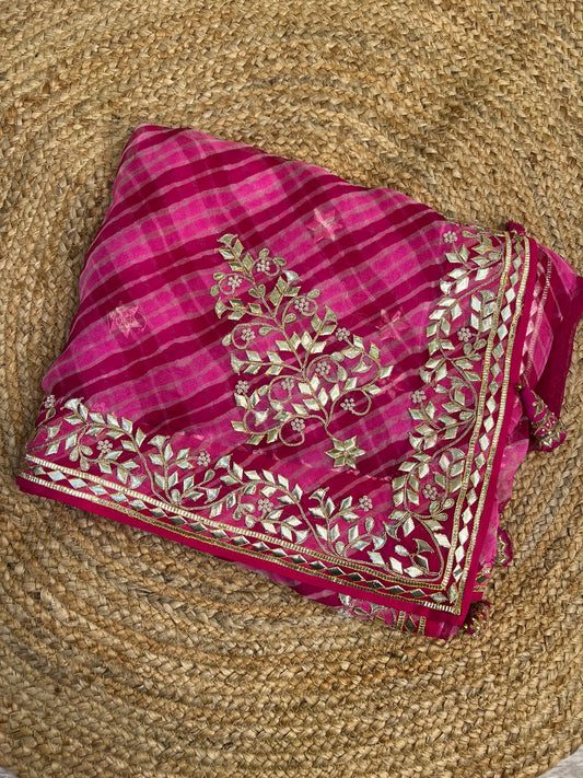 Pure Organza Lehriya