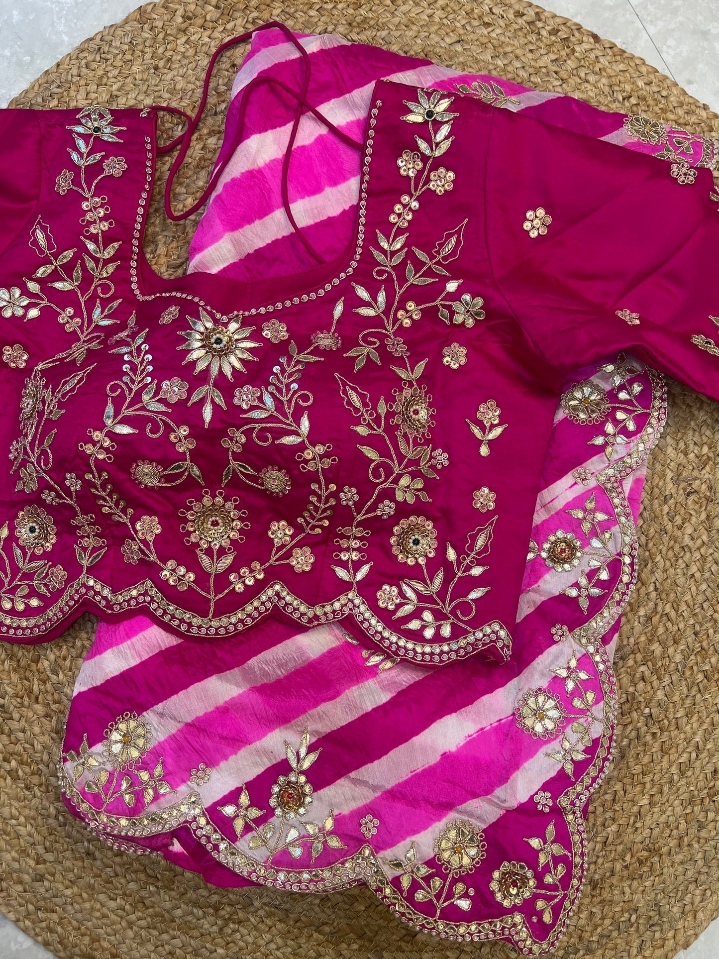 Pure Tussar Silk Lehriya