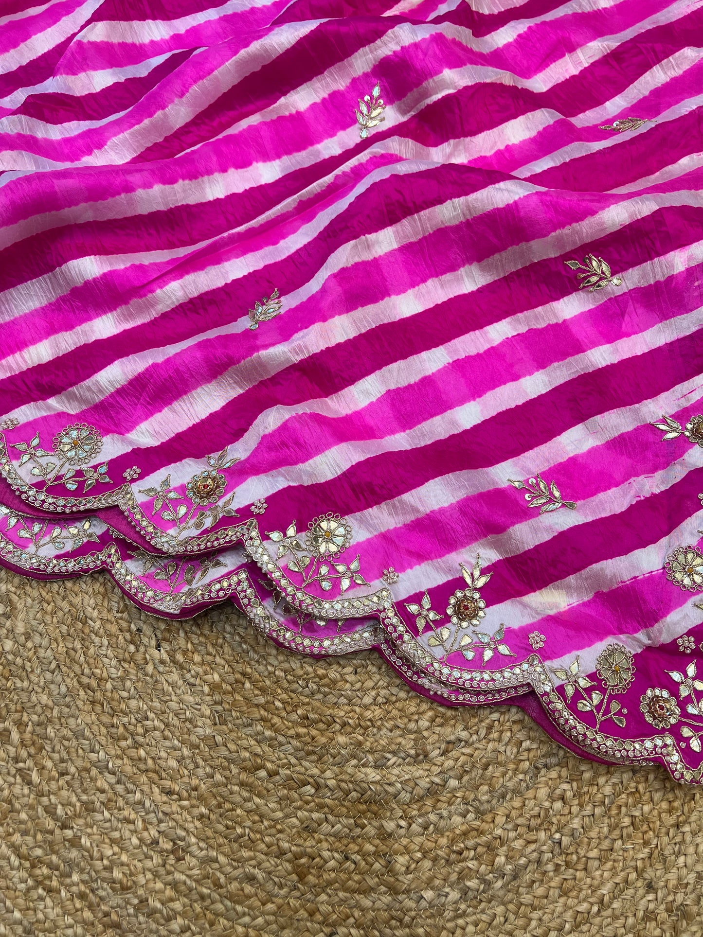 Pure Tussar Silk Lehriya