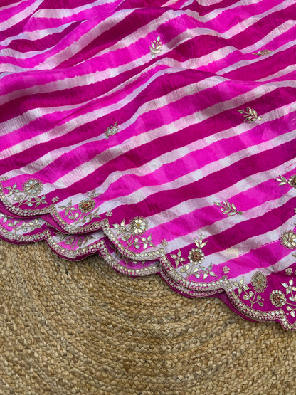 Pure Tussar Silk Lehriya