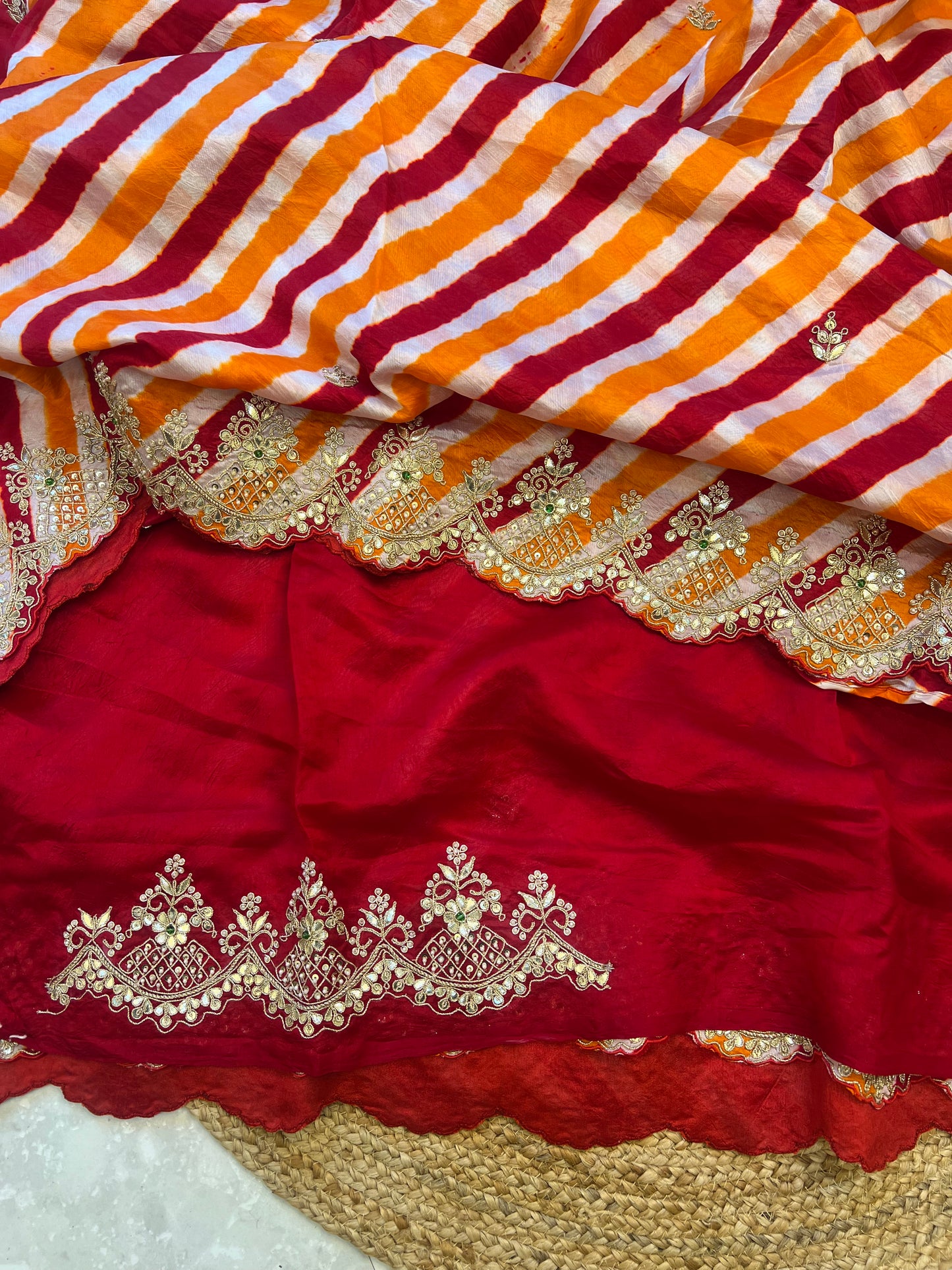 Pure Tussar Silk Lehriya