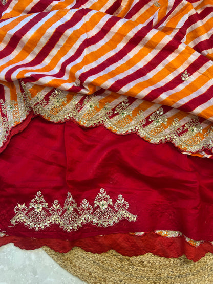 Pure Tussar Silk Lehriya