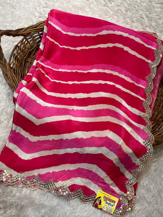 Zig Zag Lehriya Saree