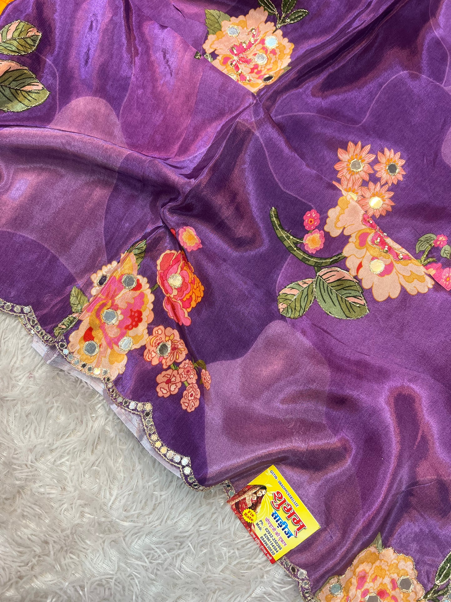 Pure Crepe Lavender Saree