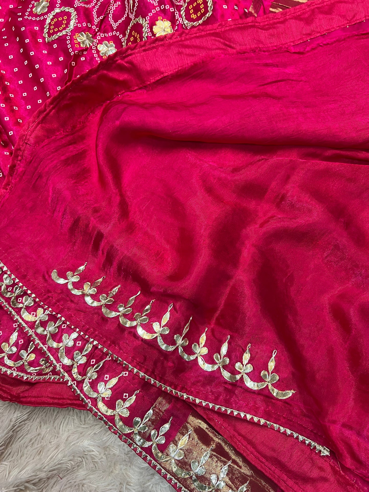 Gaji Silk Bandhani Saree