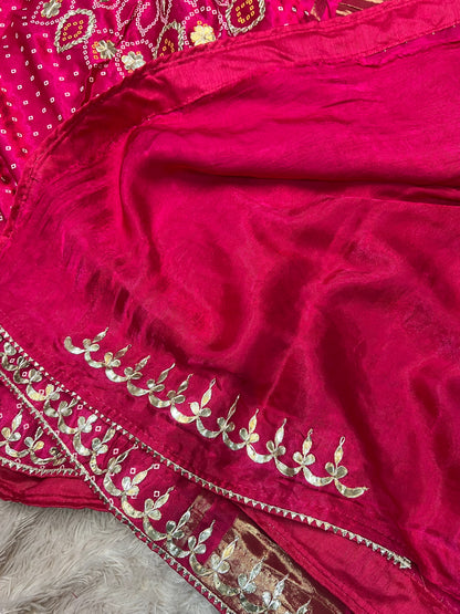 Gaji Silk Bandhani Saree