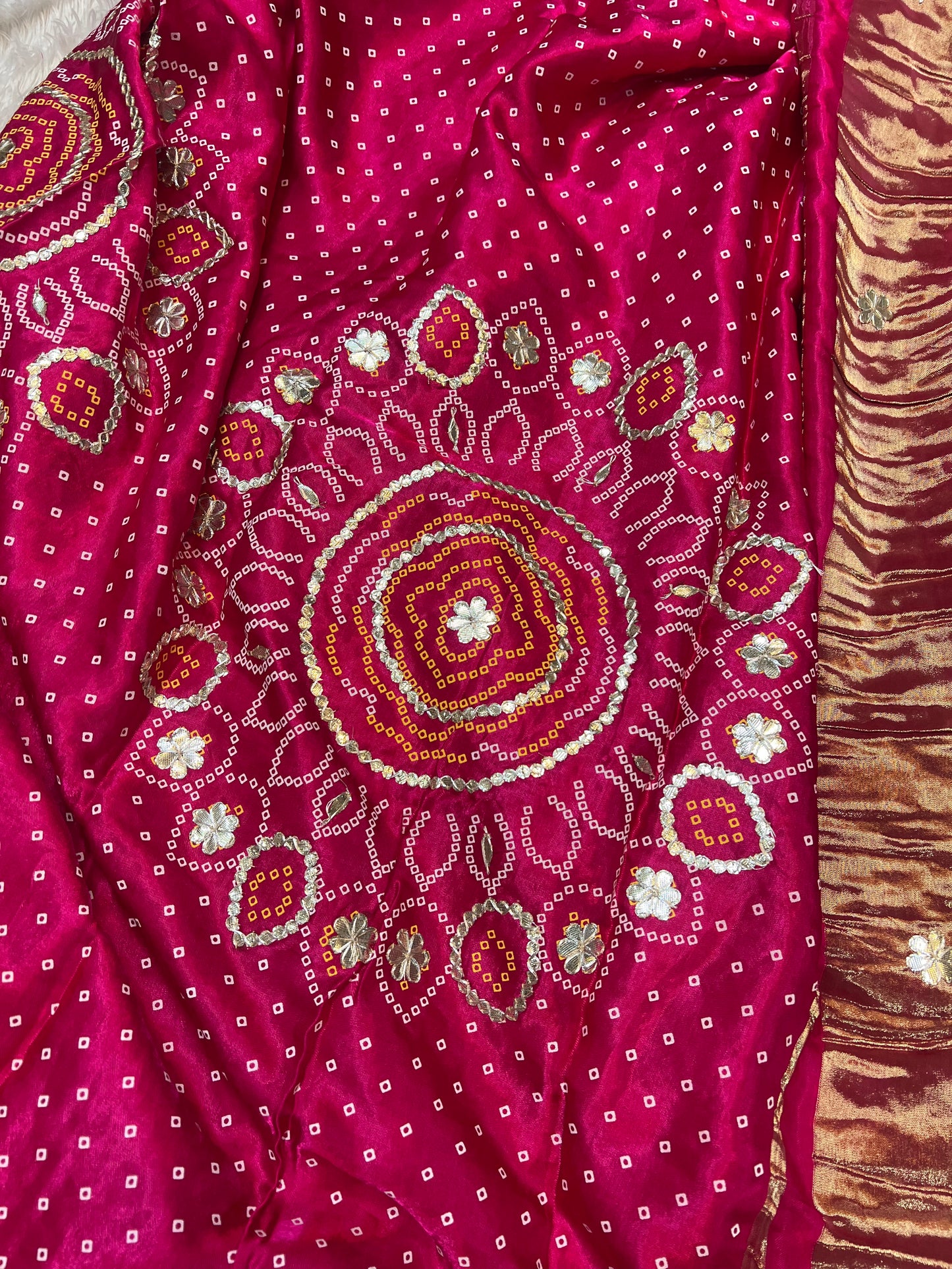 Gaji Silk Bandhani Saree