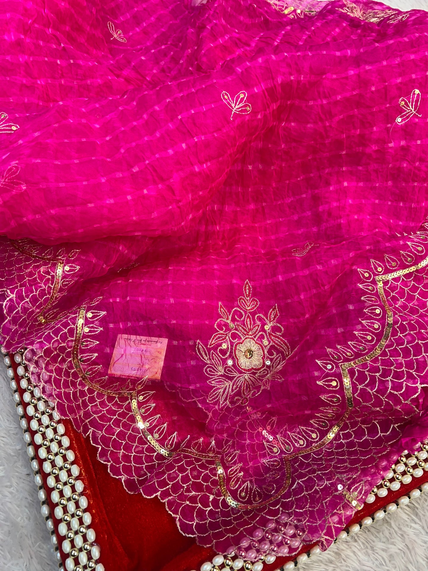 Rani Pink Mothna Saree