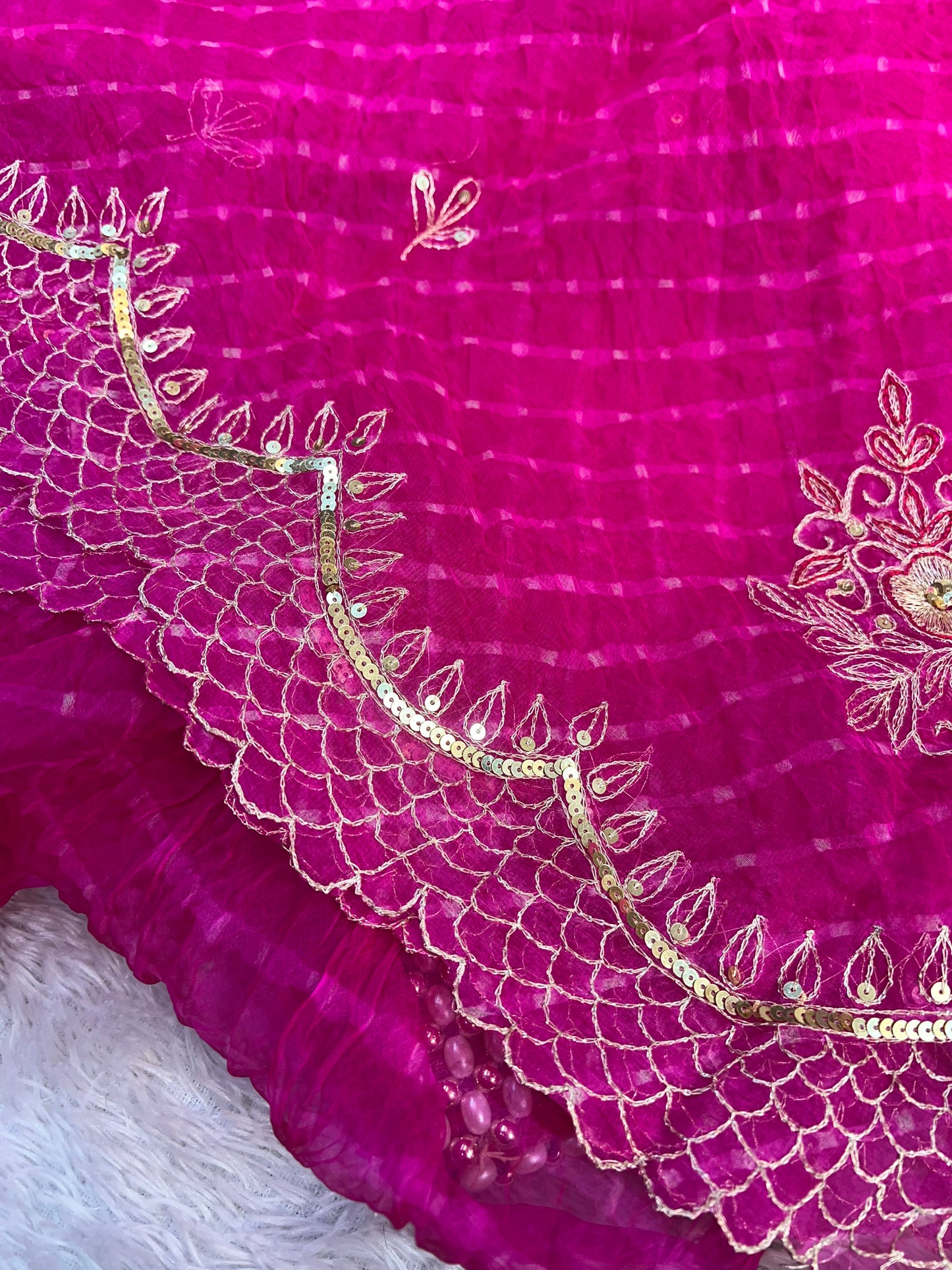 Rani Pink Mothna Saree