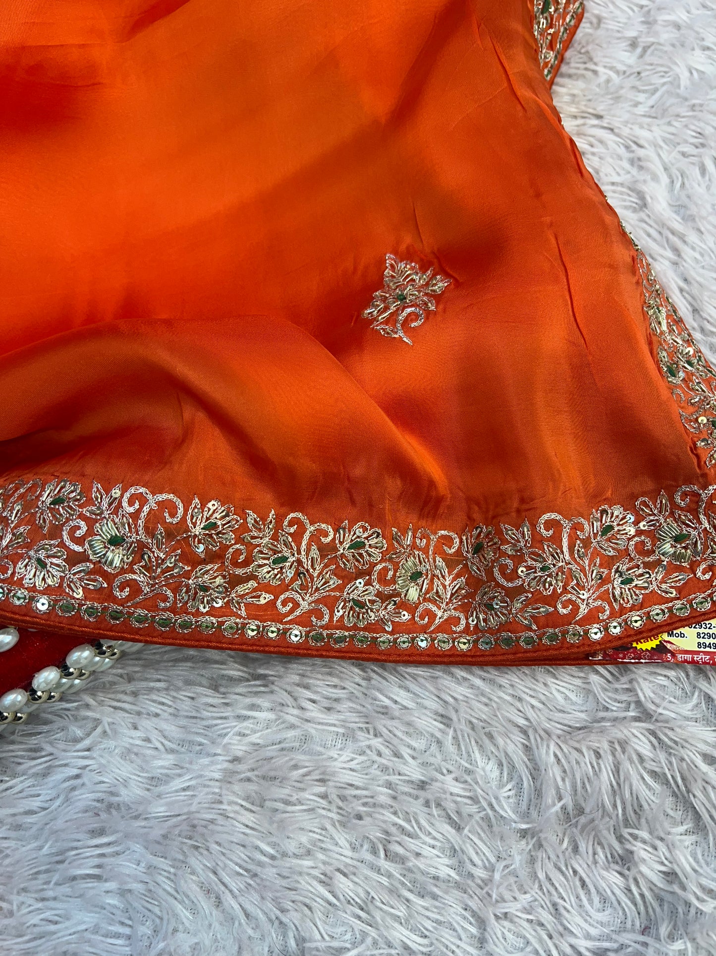 Rust Orange Vintage Saree