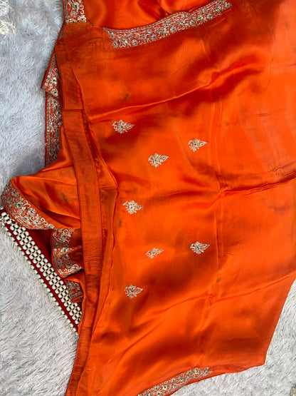 Rust Orange Vintage Saree