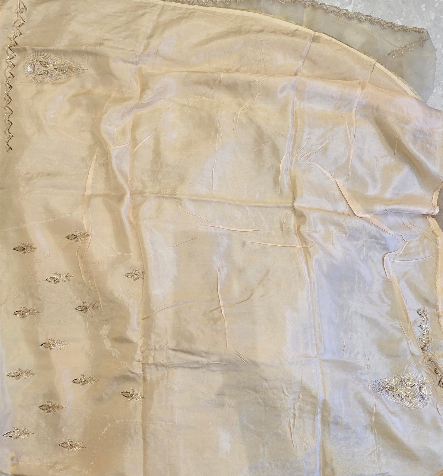 Organza Vintage Hand Work Saree