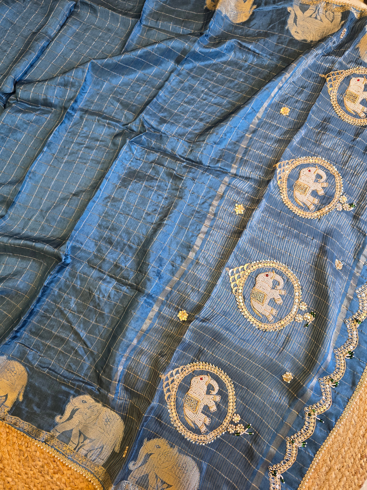 Elephant Motifs Saree